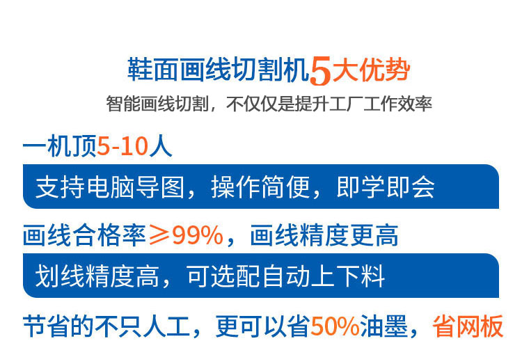 全自動(dòng)智能鞋面畫(huà)線切割一體機(jī)