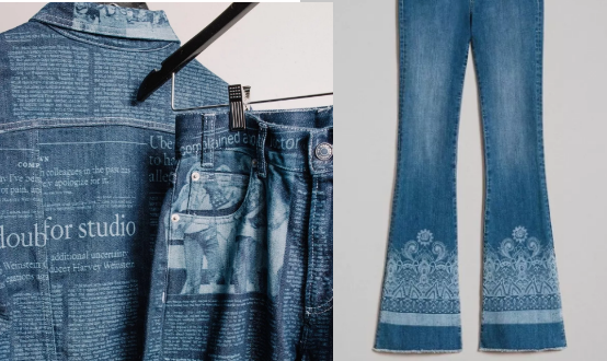 牛仔褲新工藝-激光印花